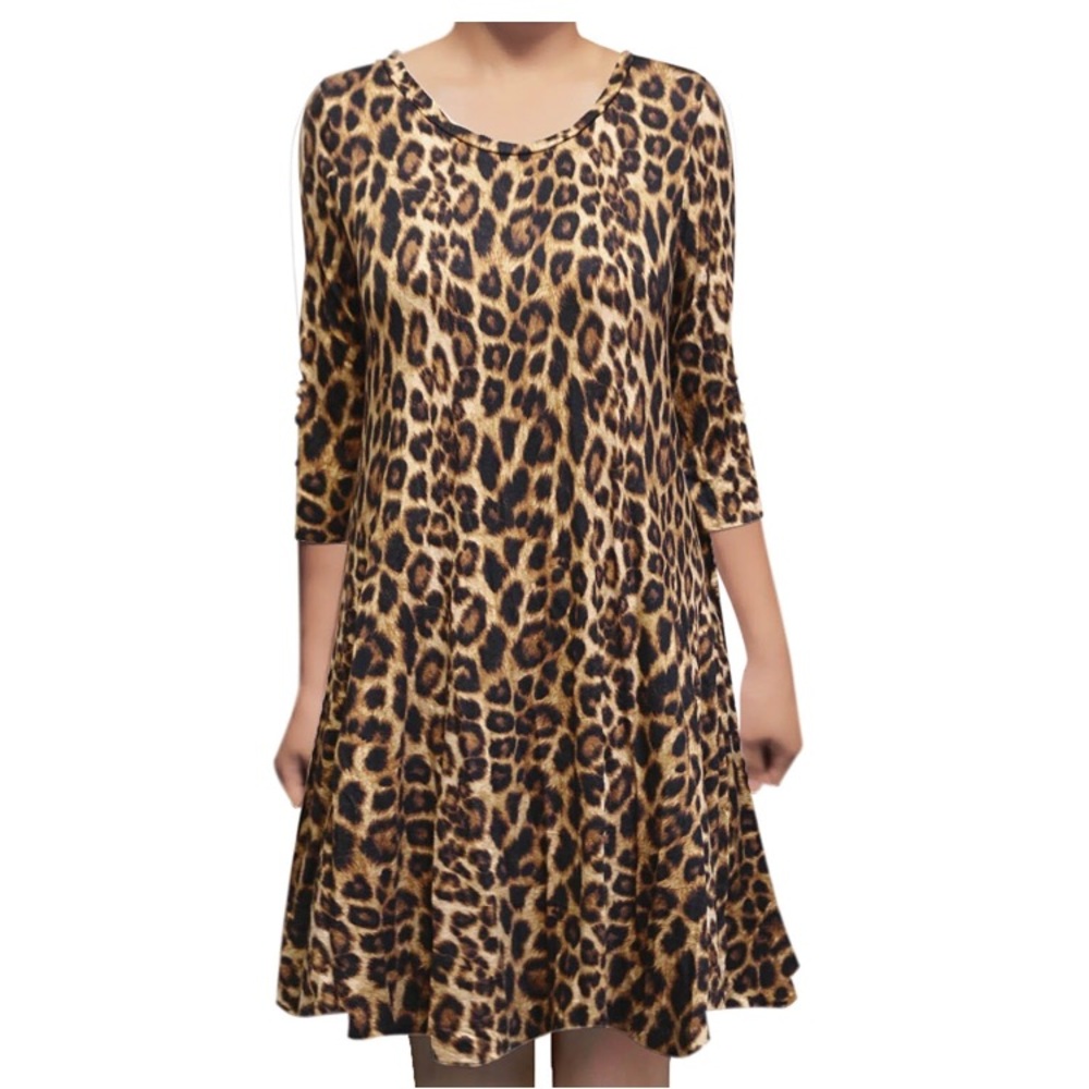Leopard print comfy dress